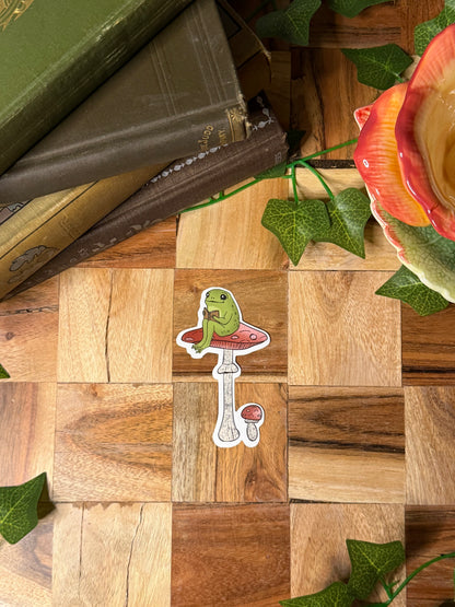 Reading Toad Sticker