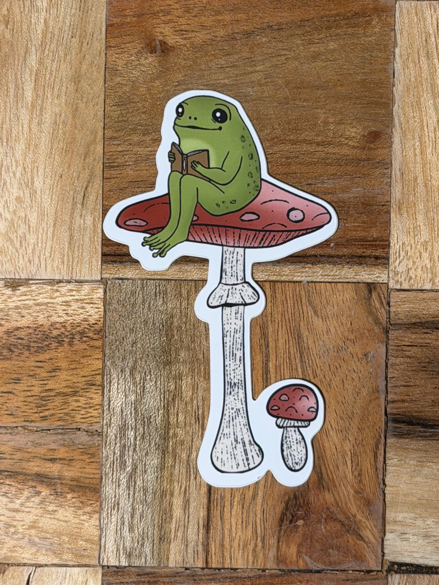 Reading Toad Sticker