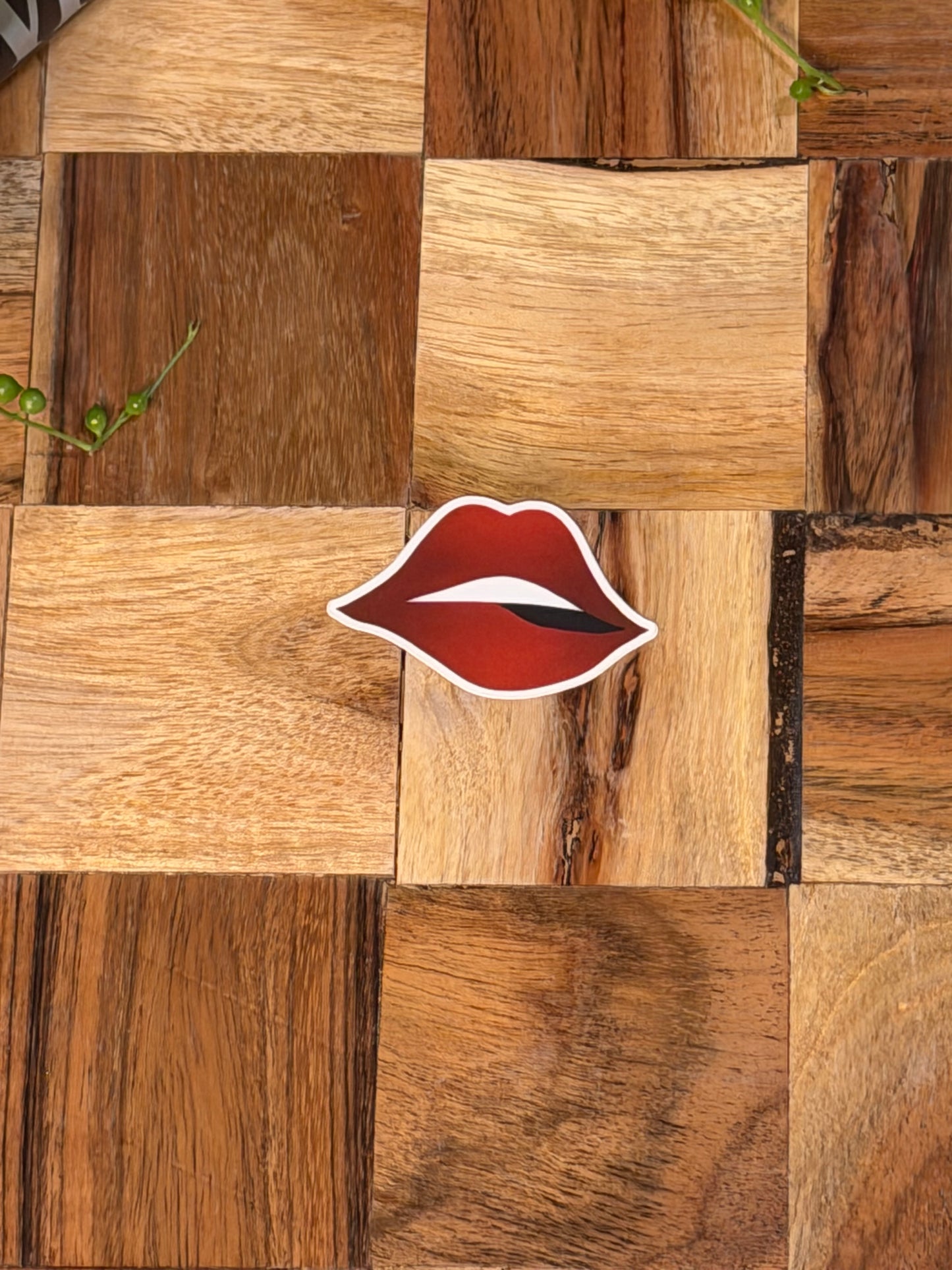 Lip Biting Sticker