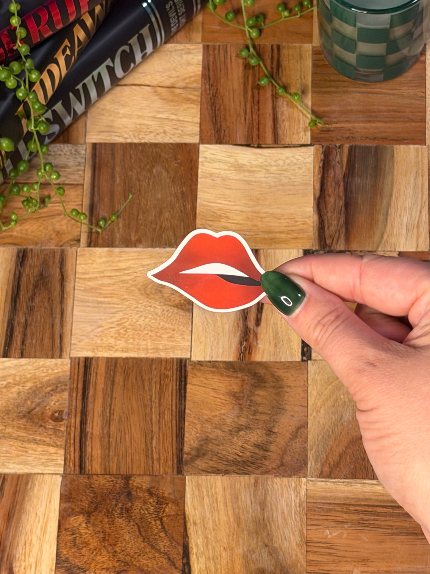 Lip Biting Sticker