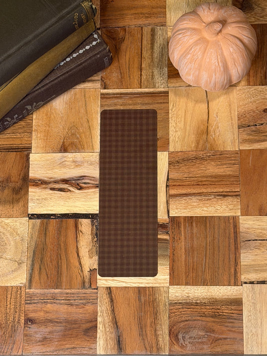 Brown Gingham Bookmark