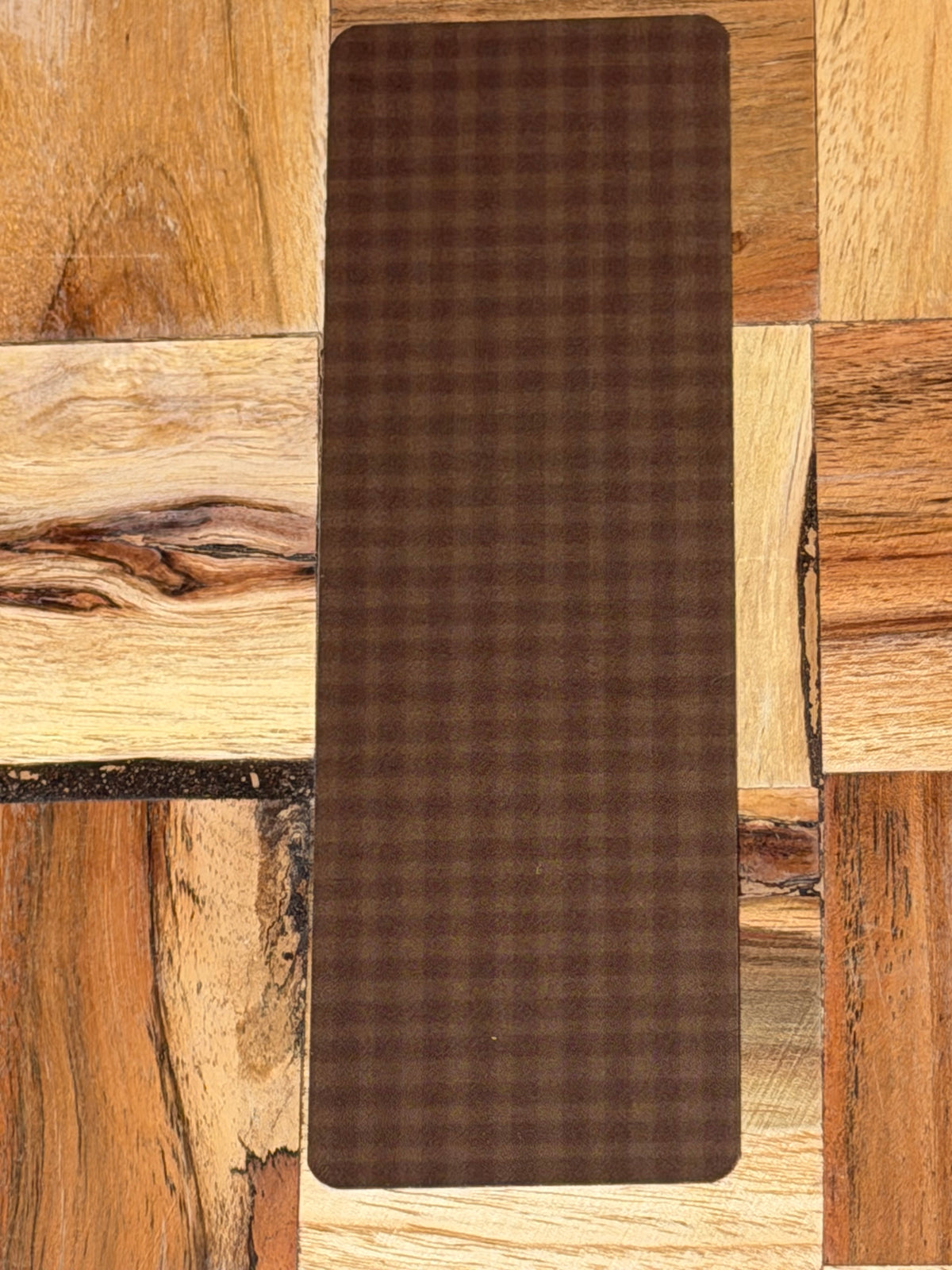 Brown Gingham Bookmark